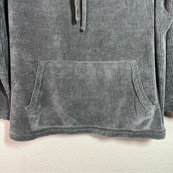 Spring Mercer Gray Cowl Neck Corduroy Pullover Sweater Women's Large - Picture 4 of 7